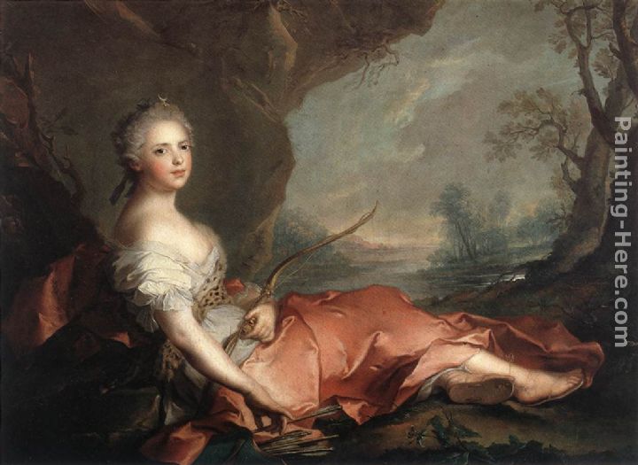 Marie Adelaide of France as Diana painting - Jean Marc Nattier Marie Adelaide of France as Diana art painting